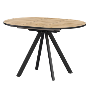 Стол раздвижной Байкал Мини Обеденные столы в пластике Байкал 900+300 (Н-3784) Дуб Вотан/Черный муар - фото 6658363