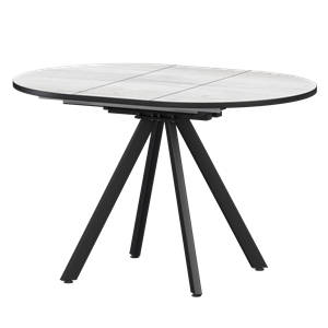 Стол раздвижной Байкал Мини Обеденные столы в пластике Байкал 800+300 (Н-3777) Фрост/Черный муар - фото 6658368