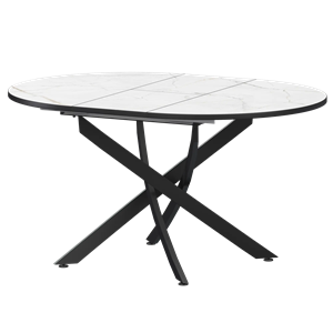 Стол раздвижной Геометрия 2 Обеденные столы в пластике Геометрия 2 1000+300 (Н-3783) Азул/Черный муар - фото 6658372