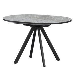 Стол раздвижной Байкал Мини Обеденные столы в пластике Байкал 900+300 (Н-3784) Фаерстоун/Черный муар - фото 6658374