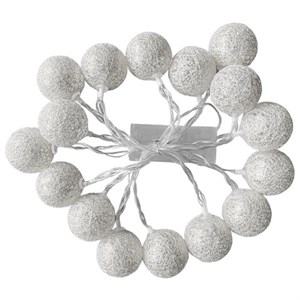 Электрогирлянда-нить комнатная "Шарики" 1,8 м, 16 LED, серебро, тёплый белый, батарейки, ЗОЛОТАЯ СКАЗКА, 592559 - фото 6689671