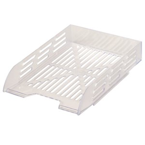 Лоток горизонтальный для бумаг BRAUBERG ECO, 330х245х65 мм, сетчатый, прозрачный, 239013 - фото 6695097