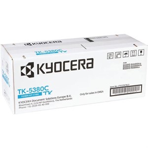 Тонер-картридж KYOCERA (TK-5380C) ECOSYS PA4000cx/MA4000cix/MA4000cifx, голубой, ресурс 10000 страниц, оригинальный, 1T02Z0CNL0 - фото 6695276