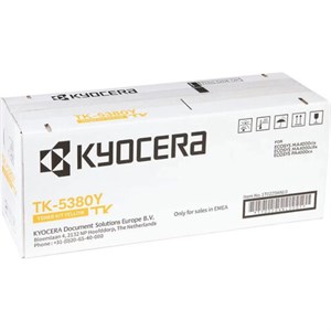Тонер-картридж KYOCERA (TK-5380Y) ECOSYS PA4000cx/MA4000cix/MA4000cifx, желтый, ресурс 10000 страниц, оригинальный, 1T02Z0ANL0 - фото 6695279