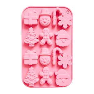 Форма для выпечки новогодняя 20,5х13 см "Xmas Sweets", силикон, 14 ячеек, рецепт, ЗОЛОТАЯ СКАЗКА, 592471 - фото 6695332