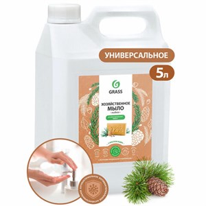Мыло жидкое хозяйственное 5 кг, GRASS, с маслом кедра, 125581 - фото 6695414
