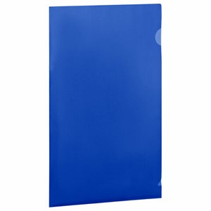 Папка-уголок прозрачная А4 BRAUBERG UNIVERSAL, синяя, 0,10 мм, 273045 - фото 6819036