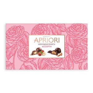 Конфеты из натурального шоколада с орехом APRIORI ассорти 3 вкуса, 200 г, 41594 - фото 6830406