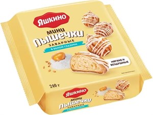 Пышечки-мини ЯШКИНО , заварные в белой глазури, 240 г - фото 6834491