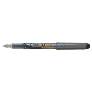Ручка перьевая PILOT V-Pen, ЧЕРНАЯ, корпус серый, линия письма 0,58 мм, SVP-4M B - фото 6843744