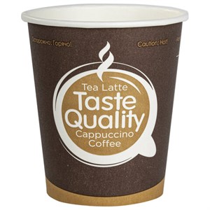 Стакан одноразовый бумажный 250 мл, КОМПЛЕКТ 50 шт., однослойные, Taste Quality, холодное/горячее, ФОРМАЦИЯ, HB80-280-0004 - фото 6858917