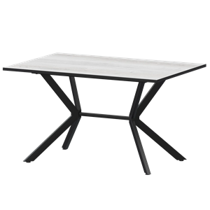 Стол нераздвижной Сириус Обеденные столы в пластике Сириус 1200 (Н-3825) Фрост/Черный муар - фото 6869414