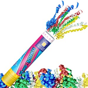 Хлопушка пневматическая 20 см "Party Popper", фольга, серпантин, ассорти, ЗОЛОТАЯ СКАЗКА, 592464 - фото 6893257