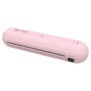 Ламинатор BRAUBERG ULTRA PM235P, РОЗОВЫЙ, формат A4, толщина пленки 60-150 мкм, скорость 30 см/мин, 532186 - фото 7023320
