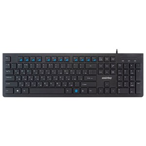 Клавиатура проводная SMARTBUY SLIM 206, USB, 104 клавиши, черная, SBK-206US-K - фото 7124337
