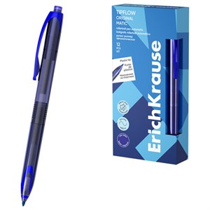 Ручка-роллер автоматическая ERICH KRAUSE TipFlow Stick Matic Original, СИНЯЯ, линия 0, 63700 - фото 7135867