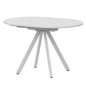 Стол раздвижной Байкал Мини Обеденные столы в пластике Байкал 800+300 (Н-3777) Супер Белый/Белый муар - фото 7135869