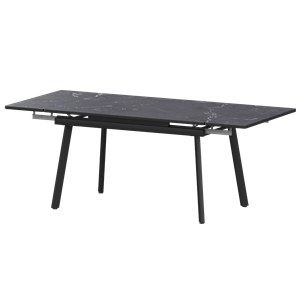 Стол раздвижной Гранд Обеденные столы в пластике Гранд 1200+300+300 (Н-3778) Даркстоун/Черный муар - фото 7135874