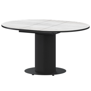 Стол раздвижной Амур Обеденные столы в пластике Амур 1000+300 (Н-3783) Фрост/Черный муар - фото 7338045