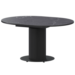 Стол раздвижной Амур Обеденные столы в пластике Амур 1000+300 (Н-3783) Даркстоун/Черный муар - фото 7338048