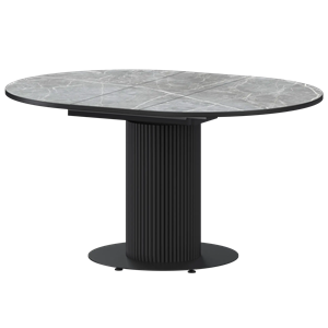 Стол раздвижной Амур Обеденные столы в пластике Амур 1000+300 (Н-3783) Фаерстоун/Черный муар - фото 7338049