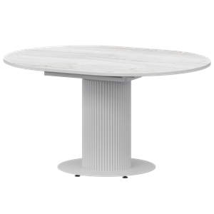 Стол раздвижной Амур Обеденные столы в пластике Амур 1000+300 (Н-3783) Фрост/Белый муар - фото 7338051