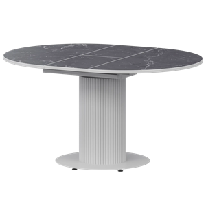 Стол раздвижной Амур Обеденные столы в пластике Амур 1000+300 (Н-3783) Даркстоун/Белый муар - фото 7338052