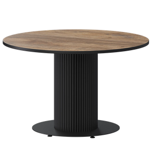 Стол нераздвижной Амур Обеденные столы в пластике Амур 1000 (Н-3822) Дуб Самдал/Черный муар - фото 7338059