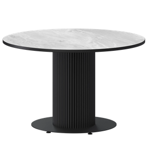 Стол нераздвижной Амур Обеденные столы в пластике Амур 1000 (Н-3822) Лавант/Черный муар - фото 7338062