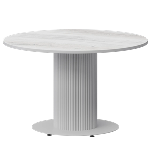 Стол нераздвижной Амур Обеденные столы в пластике Амур 1000 (Н-3822) Фрост/Белый муар - фото 7338063