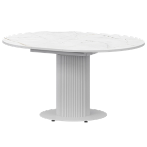 Стол раздвижной Амур Обеденные столы в пластике Амур 1000+300 (Н-3783) Азул/Белый муар - фото 7338066