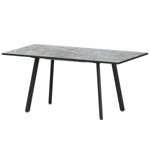 Стол раздвижной Альфа Обеденные столы в пластике Альфа 1200+300 (Н-3780) Фаерстоун/Черный муар - фото 7338110