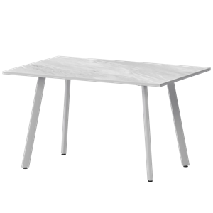 Стол нераздвижной Альфа Обеденные столы в пластике Альфа 1200 R20 Лавант/Белый муар - фото 7338138