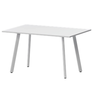 Стол нераздвижной Альфа Обеденные столы в пластике Альфа 1200 R20 Супер Белый/Белый муар - фото 7338139