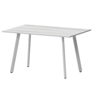 Стол нераздвижной Альфа Обеденные столы в пластике Альфа 1200 R20 Фрост/Белый муар - фото 7338141