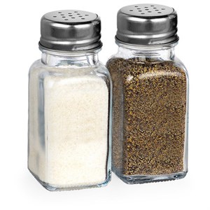 Солонка-перечница 80 мл, CLASSIC, баночка для специй, стекло/сталь, дисплей, WEGLA (ВЕГЛА), 700225 - фото 7338159