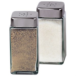 Набор для специй 2х120 мл, MAXI, солонка + перечница, стекло/сталь, квадратные, WEGLA (ВЕГЛА), 700231 - фото 7338165