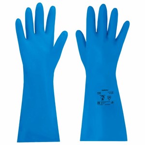 Перчатки нитриловые КЩС, STRONG, химически устойчивые, синие, размер 7-7,5, S (малый), RABBITEX (РАББИТЕКС), 700906 - фото 7343723