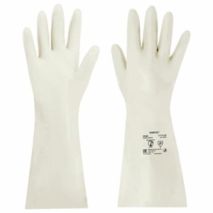 Перчатки нитриловые КЩС, EXTRA STRONG, химически устойчивые, белые, размер 7-7,5, S (малый), RABBITEX (РАББИТЕКС), 700914 - фото 7343743