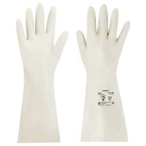 Перчатки нитриловые КЩС, EXTRA STRONG, химически устойчивые, белые, размер 8-8,5, M (средний), RABBITEX (РАББИТЕКС), 700915 - фото 7343745