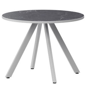 Стол нераздвижной Байкал Мини Обеденные столы в пластике Байкал 800 (Н-3819) Даркстоун/Белый муар - фото 7343804