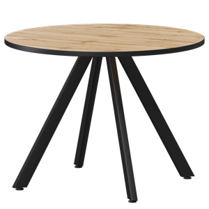 Стол нераздвижной Байкал Мини Обеденные столы в пластике Байкал 900 (Н-3820) Дуб Вотан/Черный муар - фото 7343812