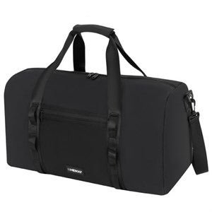 Сумка спортивная HEIKKI WORKOUT (ХЕЙКИ), карман на молнии, черная, 28x51x25 см, 273916 - фото 7365690