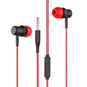 Наушники проводные внутриканальные с микрофоном SONNEN EP-H47RB, 1,1 м, красные/черные, 514129 - фото 7365742