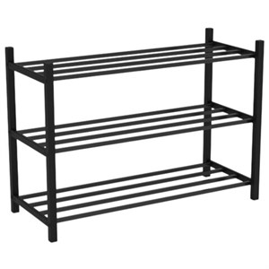 Полка для обуви BRABIX "SMART SR-007", 710х285х498 мм, ЛОФТ, 3 полки, металл, чёрная, 701980 - фото 7410270
