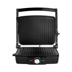 Электрогриль KITFORT KT-1656, 2000 Вт, фиксированные панели, регулировка температуры, серебристый - фото 7450542