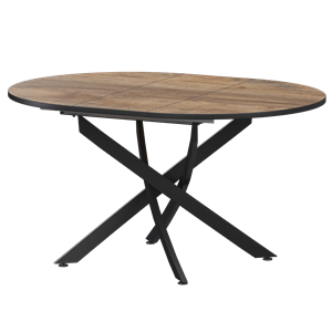 Стол раздвижной Геометрия 2 Обеденные столы в пластике Геометрия 2 1000+300 (Н-3783) Дуб Самдал/Черный муар - фото 7458432