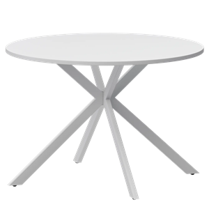 Стол нераздвижной Грань Обеденные столы в пластике Грань 900 (Н-3824) Супер Белый/Белый муар - фото 7458433