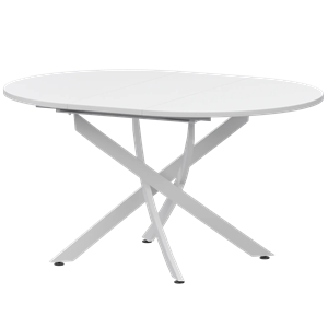 Стол раздвижной Геометрия 2 Обеденные столы в пластике Геометрия 2 1000+300 (Н-3783) Супер Белый/Белый муар - фото 7458442