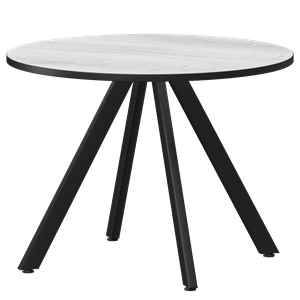 Стол нераздвижной Байкал Мини Обеденные столы в пластике Байкал 900 (Н-3820) Фрост/Черный муар - фото 7458453